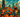 Colorful vintage-style poster of the Chicago Marathon featuring four diverse runners racing in the foreground with the iconic Willis Tower and Chicago skyline in the background